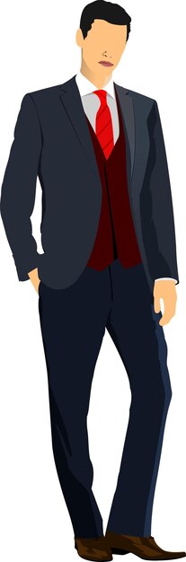 Young handsome man Vector illustration