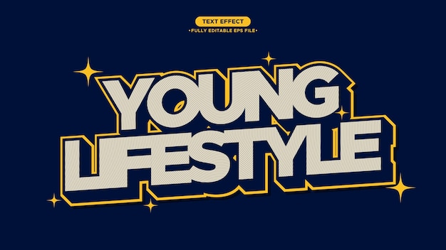 Young Lifestyle Text Effect with Classic and Retro Style