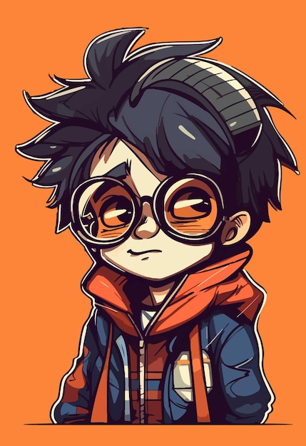 young man anime style character vector illustration design Manga Anime Boy