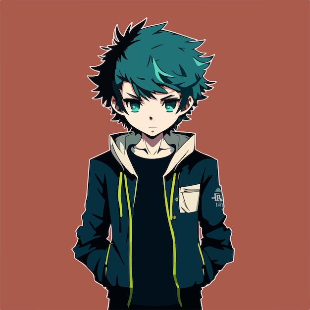 young man anime style character vector illustration design Manga Anime Boy