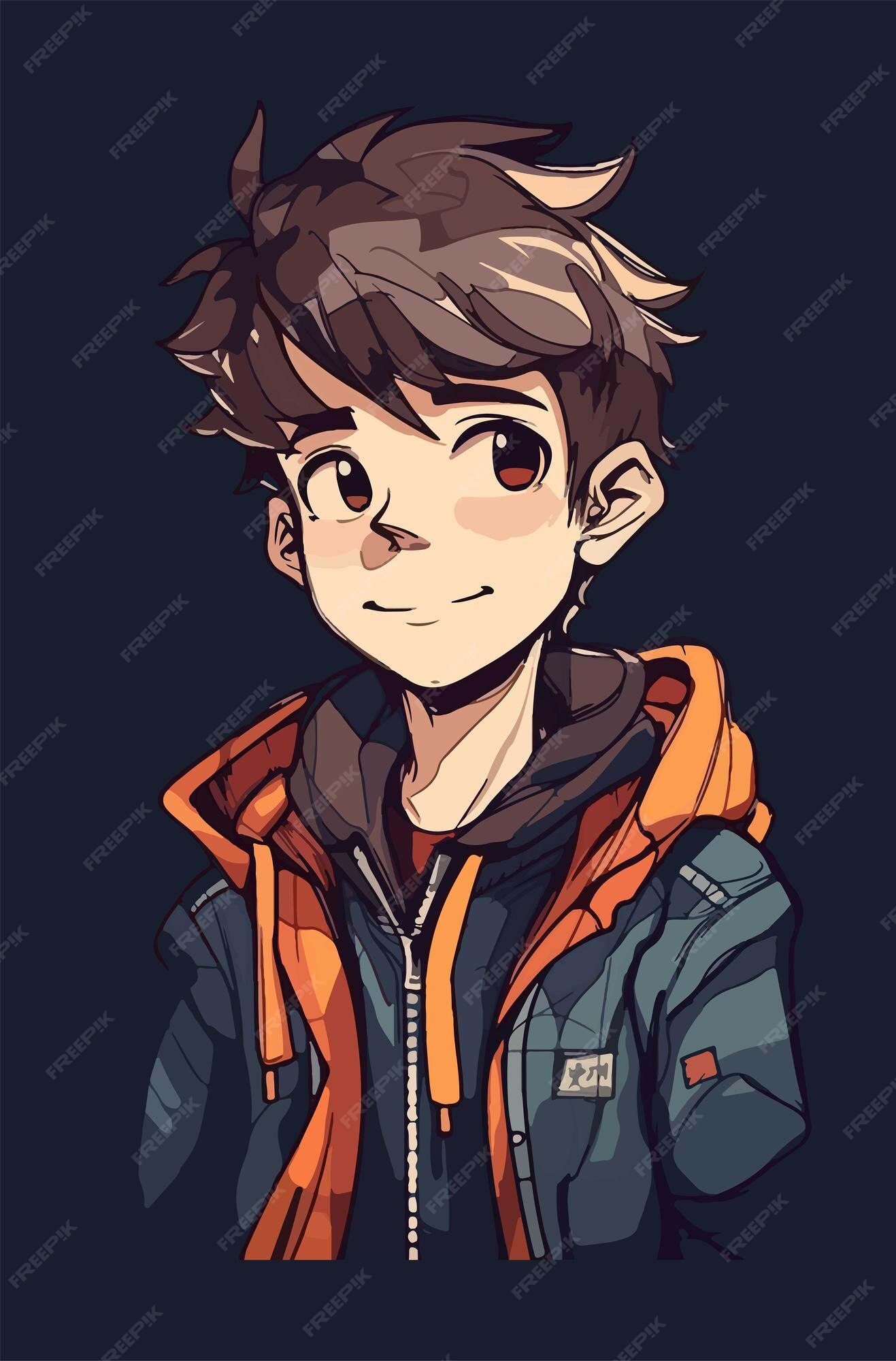 Premium Vector  Vector young man anime style character vector illustration  design manga anime boy