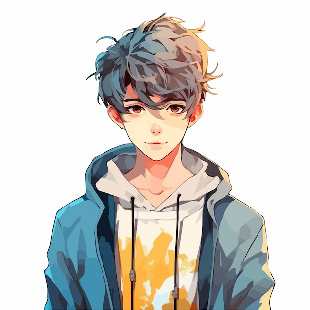 Premium Vector  Vector young man anime style character vector illustration  design manga anime boy