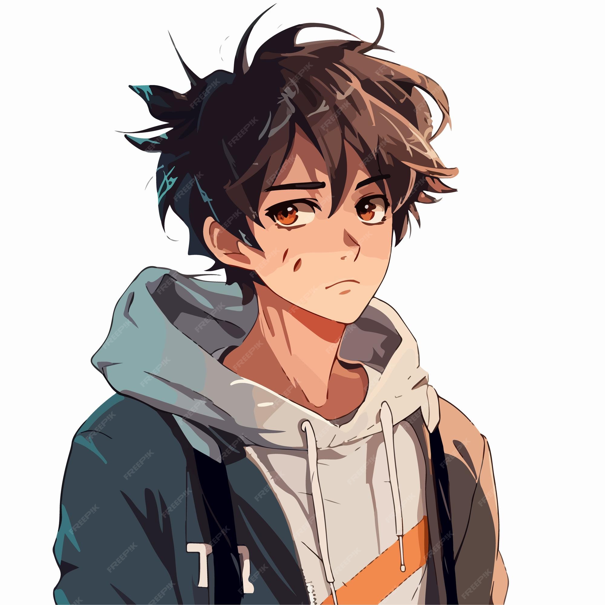 Premium Vector  Young man anime style character vector illustration design  manga anime boy