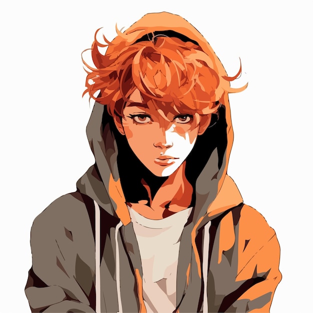 young man anime style character vector illustration design Manga Anime Boy