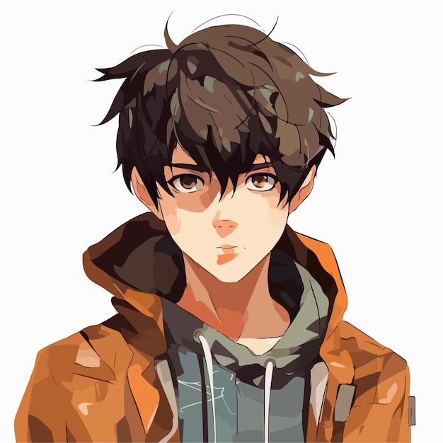 Premium Vector  Young man anime style character vector illustration design  manga anime boy