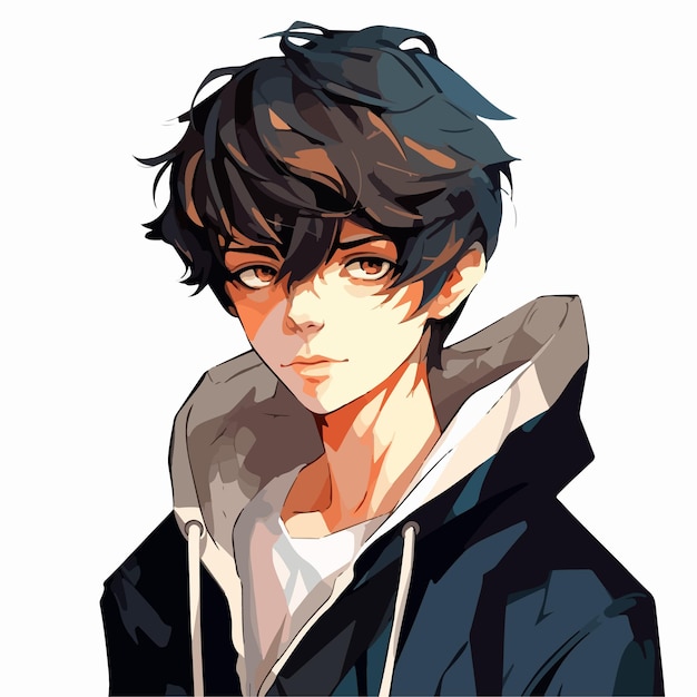 young man anime style character vector illustration design Manga Anime Boy