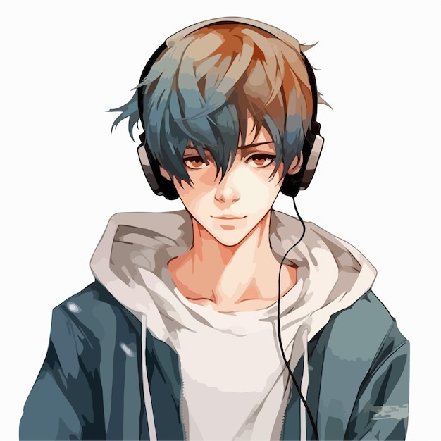 Premium Vector  Young man anime style character vector illustration design  manga anime boy