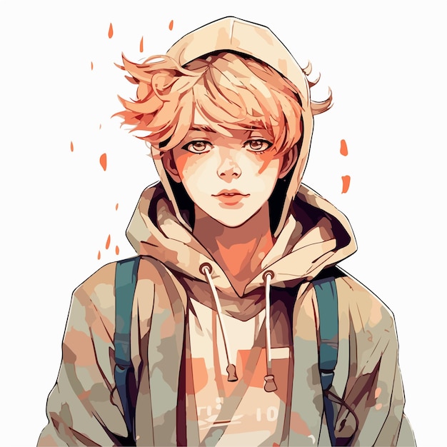 Premium Vector  Young man anime style character vector illustration design  manga anime boy