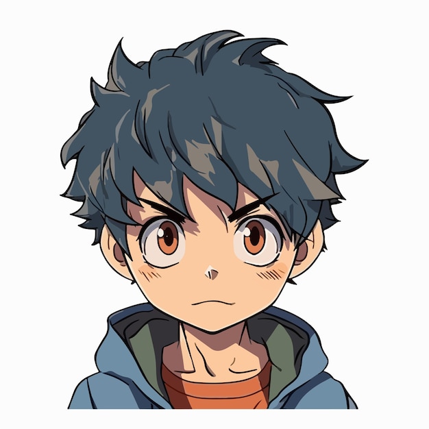 Premium Vector  Young man animestyle character vector illustration design  manga anime boy