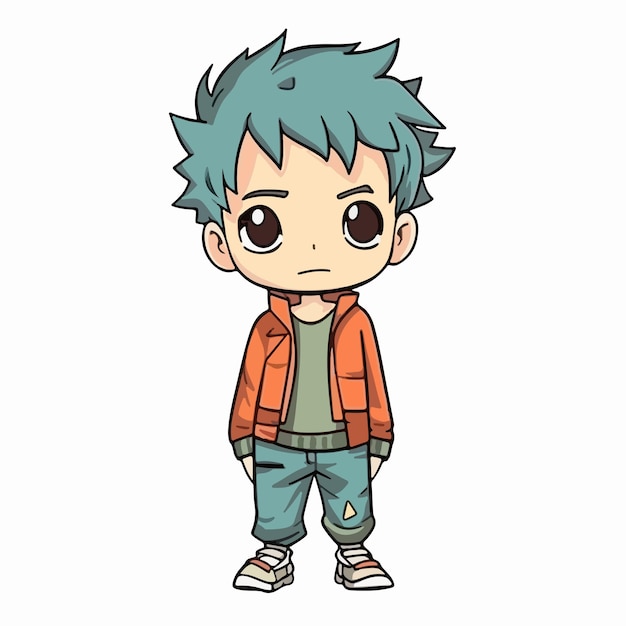 young man animestyle character vector illustration design Manga Anime Boy