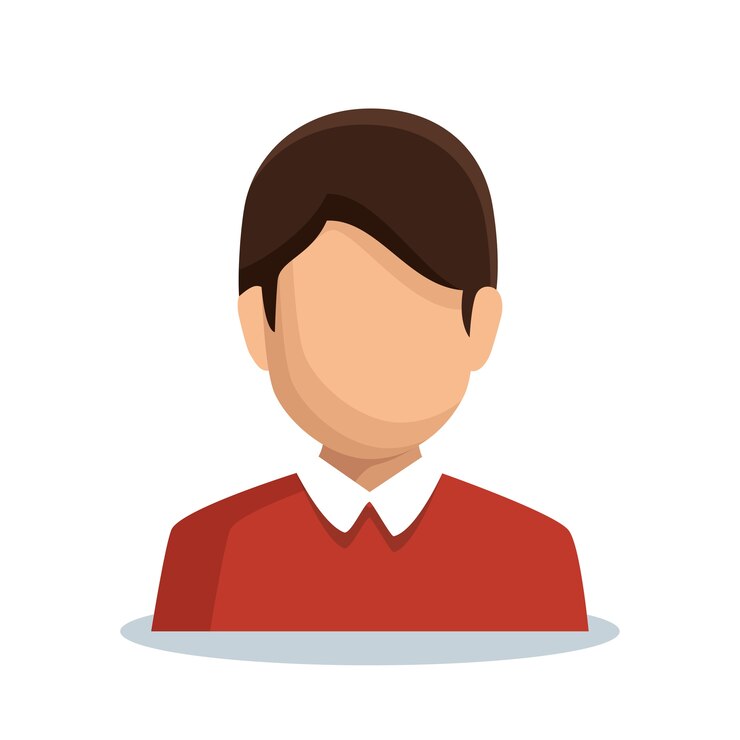 Vector young man avatar character