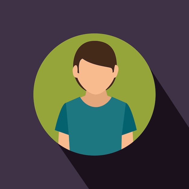 young man avatar isolated icon vector illustration design