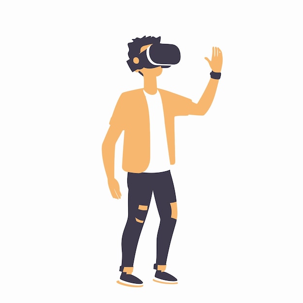 Vector _young_man_cartoon_character_using_virtual_reality