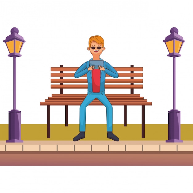 Vector young man cartoon