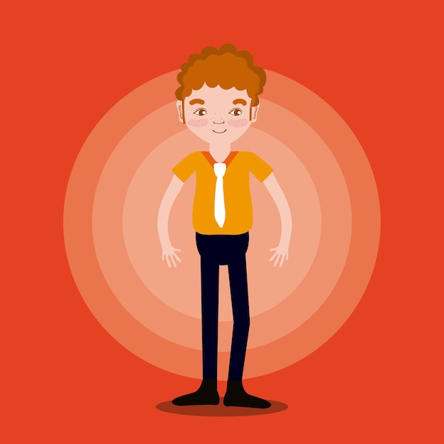 Vector young man cartoon