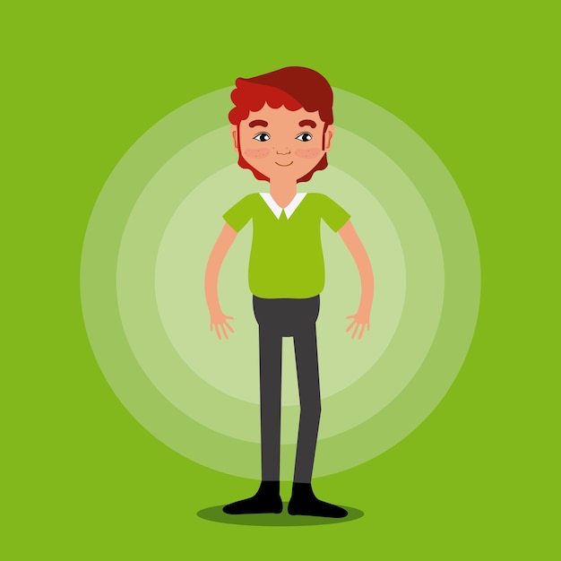 Vector young man cartoon