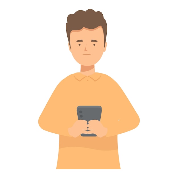インターネットをブラウジングするスマートフォンを持った若い男性