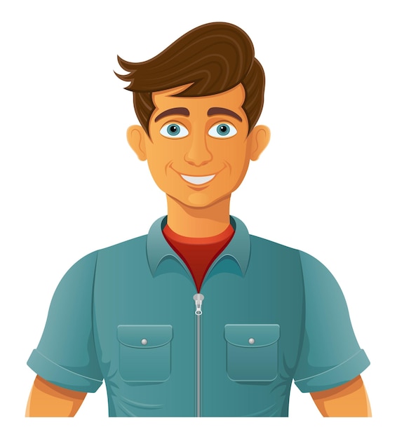young man is handsome modern and promising vector illustration