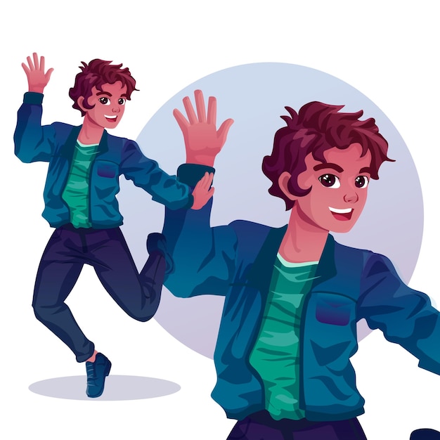 young man jumping