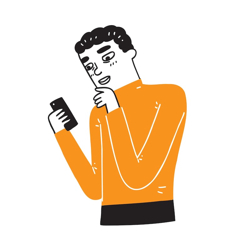 Vector 일반적으로 터치스크린 인터페이스, 인터넷 액세스 및 다운로드를 실행할 수 있는 운영 체제가 있는 컴퓨터의 많은 기능을 수행하는 휴대 전화를 사용하는 청년