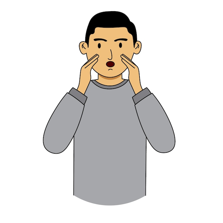 Vector 환호하는 몸짓으로 젊은 남자