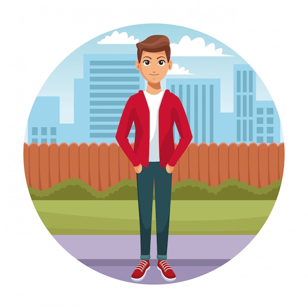 Vector young people cartoon