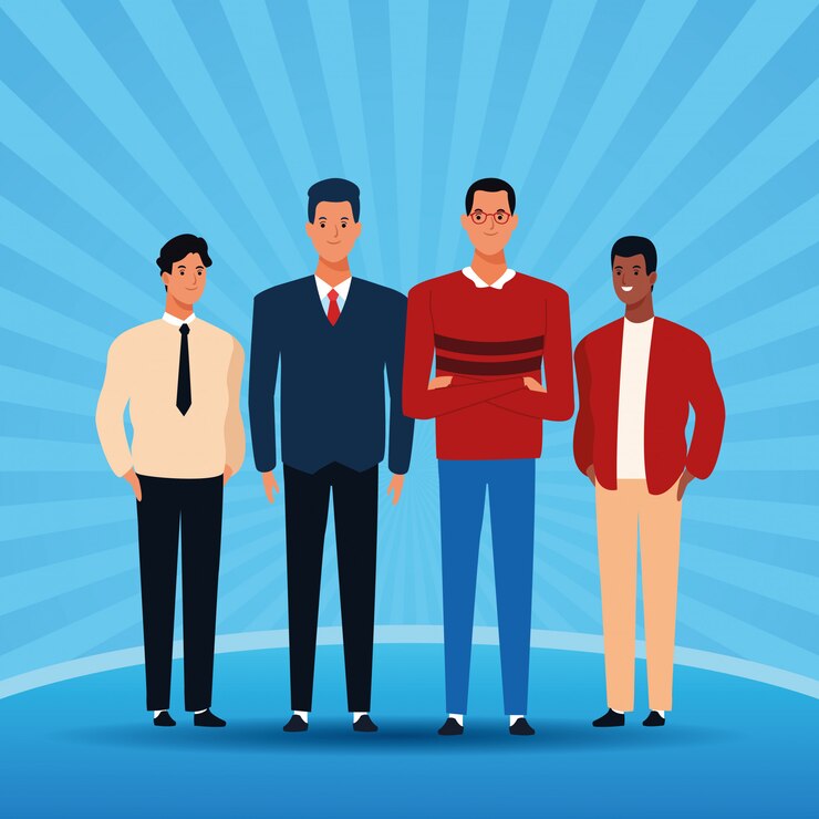 Vector young people cartoon