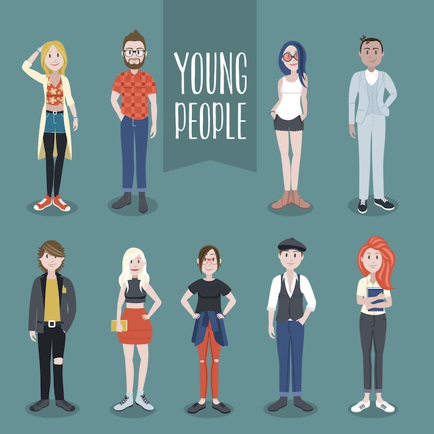 Young people collection