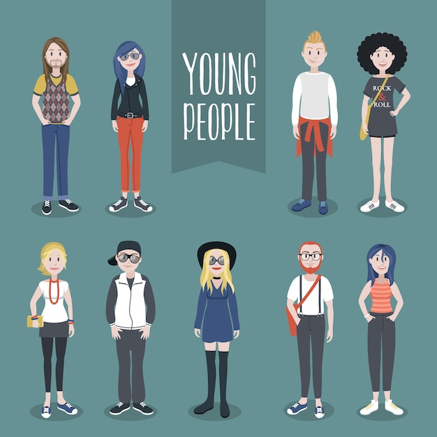 Young people collection