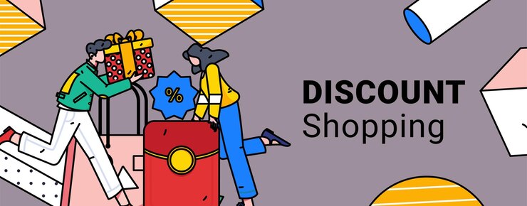 Vector 젊은이 ecommerce 쇼핑 포스터 디자인 할인 카드 선물 카드
