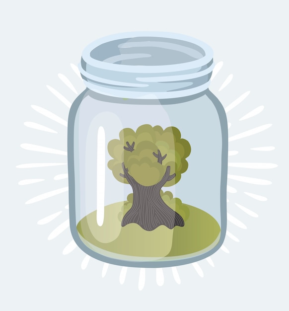 Young plant growing in the glass jars that have money (coins) - savings and investment concept