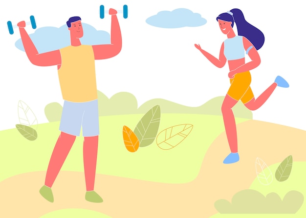 Young Sportswoman en Sportswoman Training Outdoor