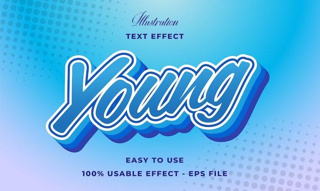 Young text effect