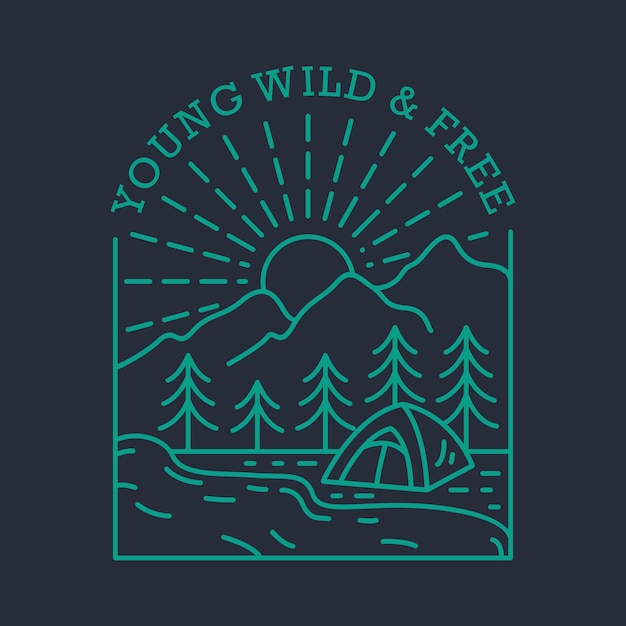 Vector young wild & free