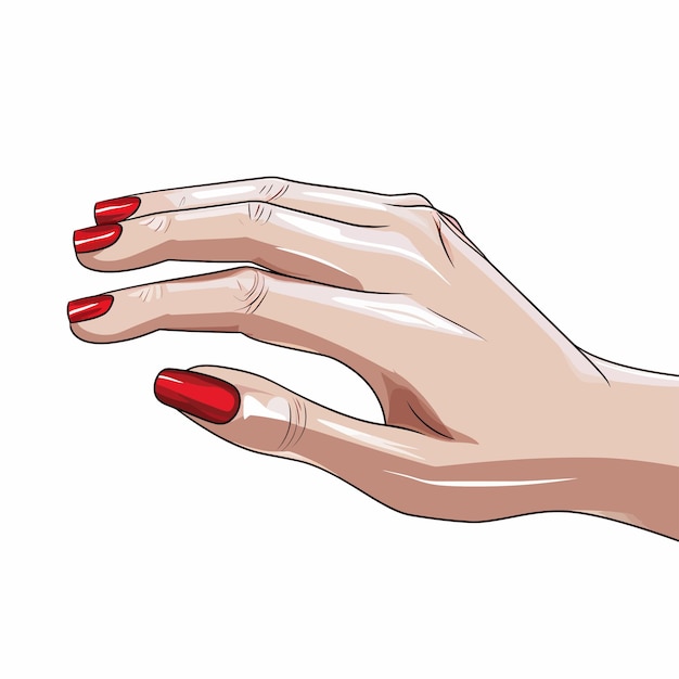 Vector young woman hand