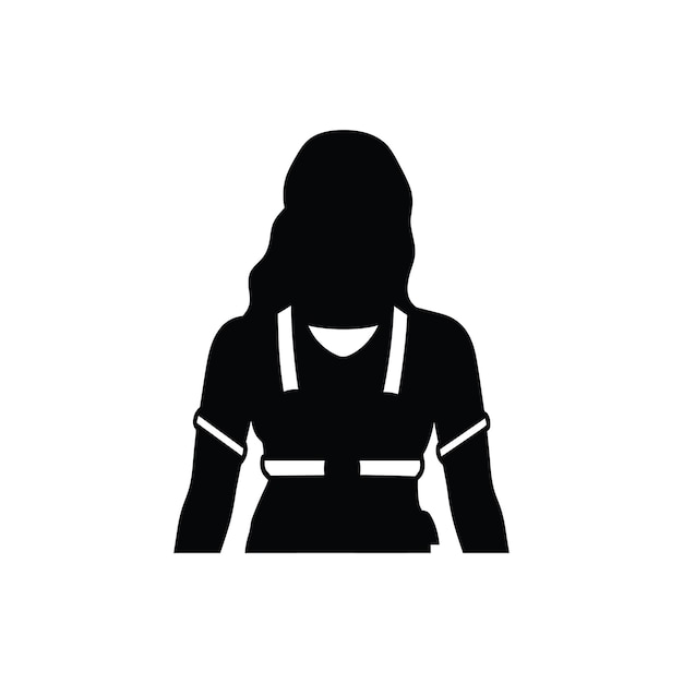 young woman paramedic Icon Simple Vector Illustration