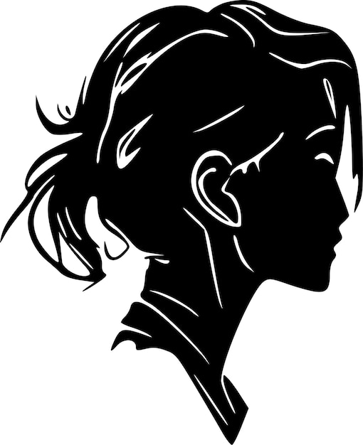 young woman silhouette