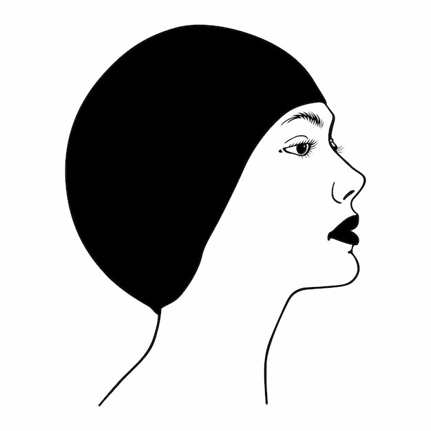 Young woman in a swimming cap