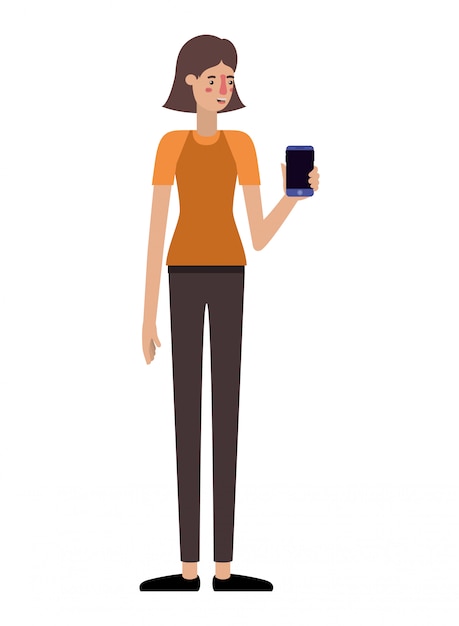 Young woman with smartphone