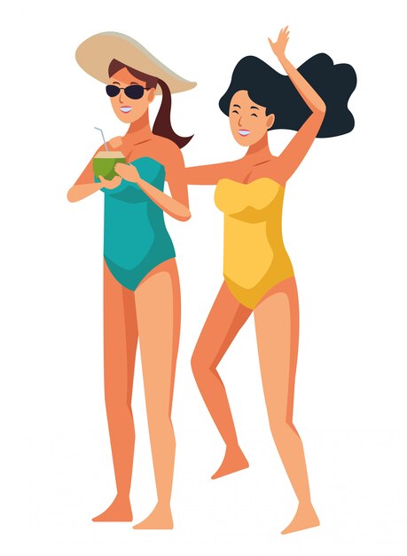 Girl bikini Vectors & Illustrations for Free Download