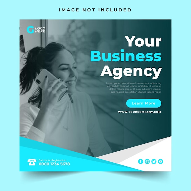 your business agency social media post template