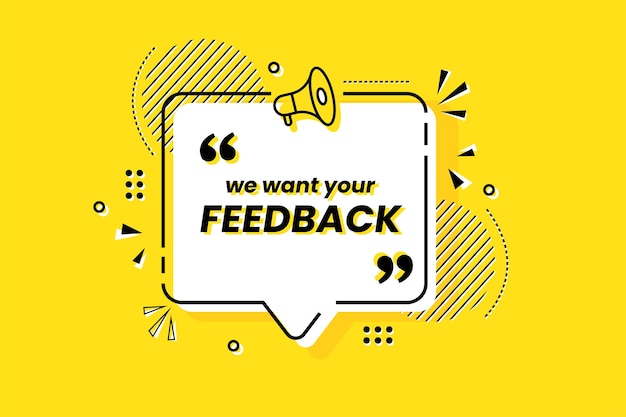 Vector your feedback symbol survey or feedback sign with megaphone icon
