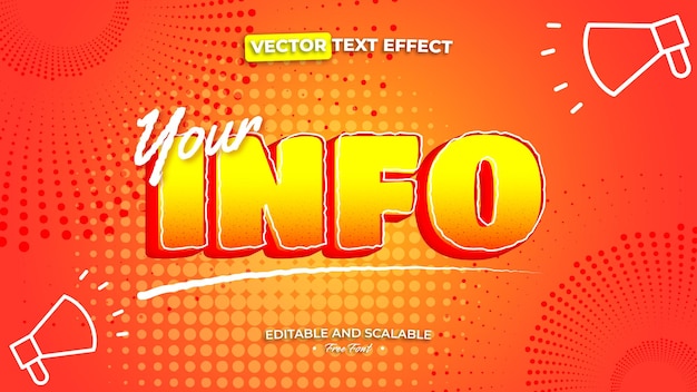 Vector your information text effect