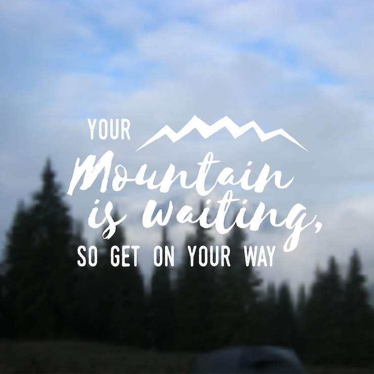 Vector your mountain is waiting so get on your way