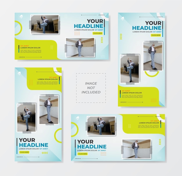 Текстовый баннер yourheadline с дизайном шаблона концепции распродажи моды
