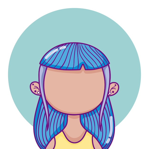 Vector youth culture avatar