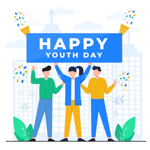 youth day concept illustration