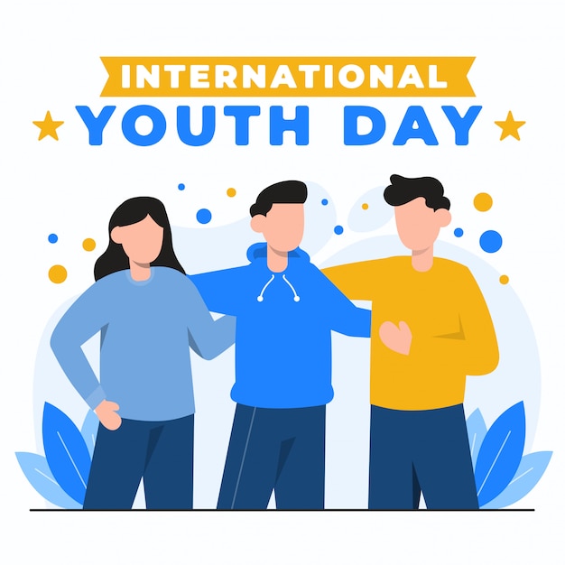 Youth day concept illustration