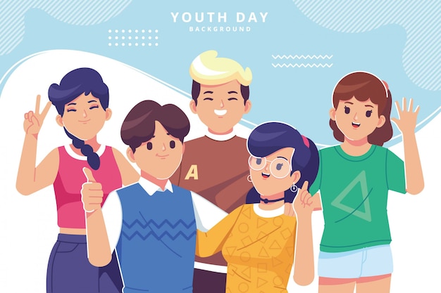 youth day illustration background
