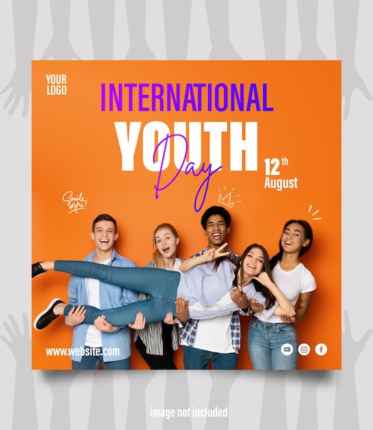 Youth day social media post template